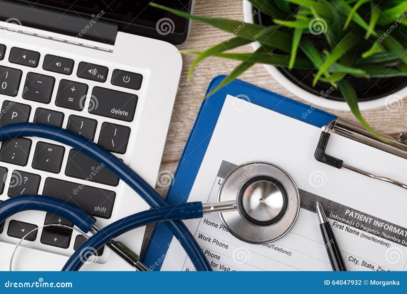 close-up view of medical doctorÃ¢â¬â¢s working table